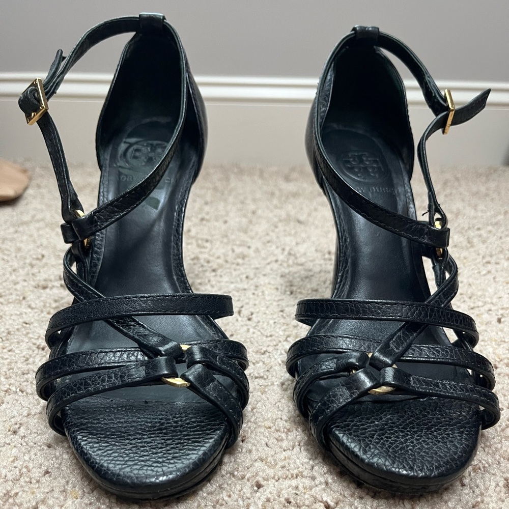 Black Tory Burch heels